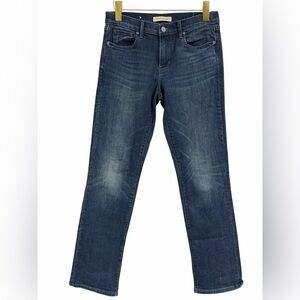 Banana Republic Straight Leg Jeans Women’s Size 27 Dark Wash Mid Rise Stretch